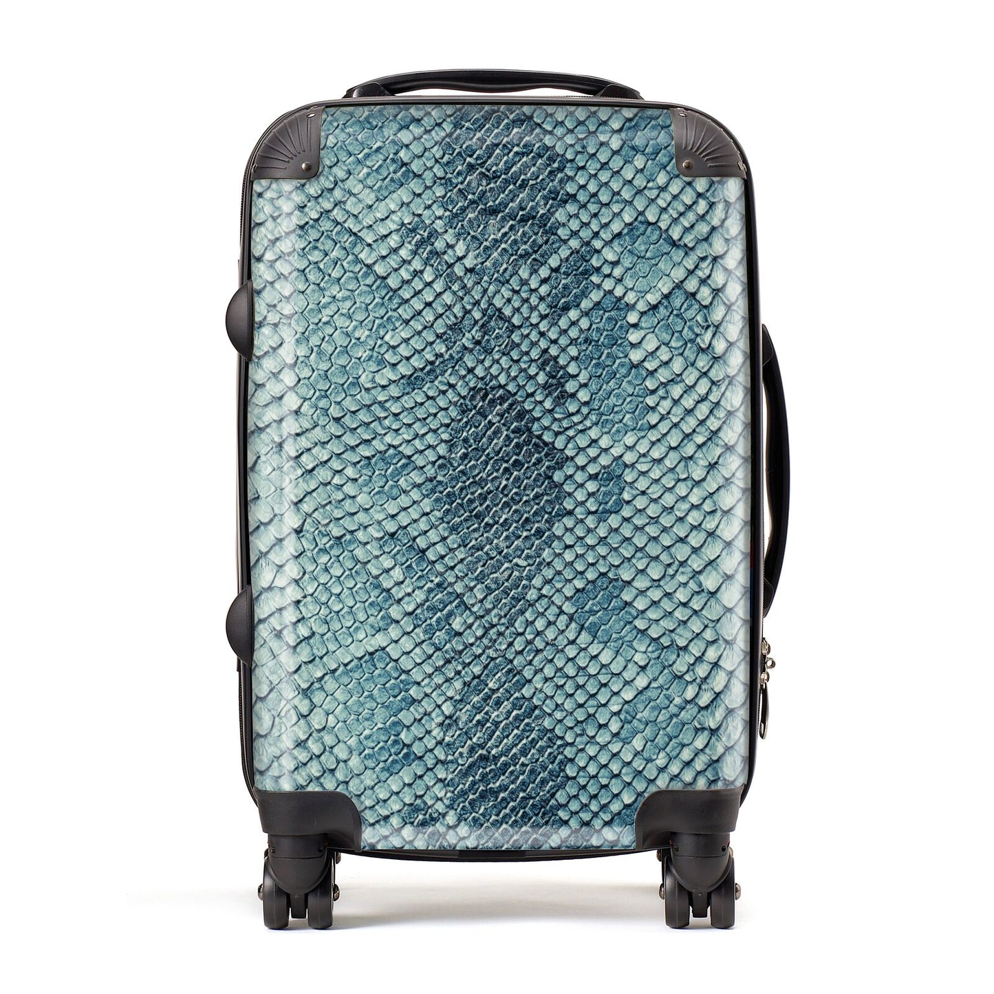 Teal Snakeskin Suitcase