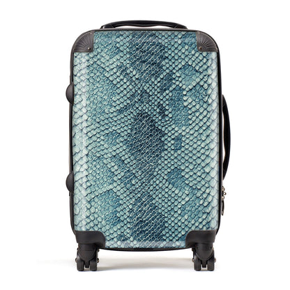 Teal Snakeskin Suitcase