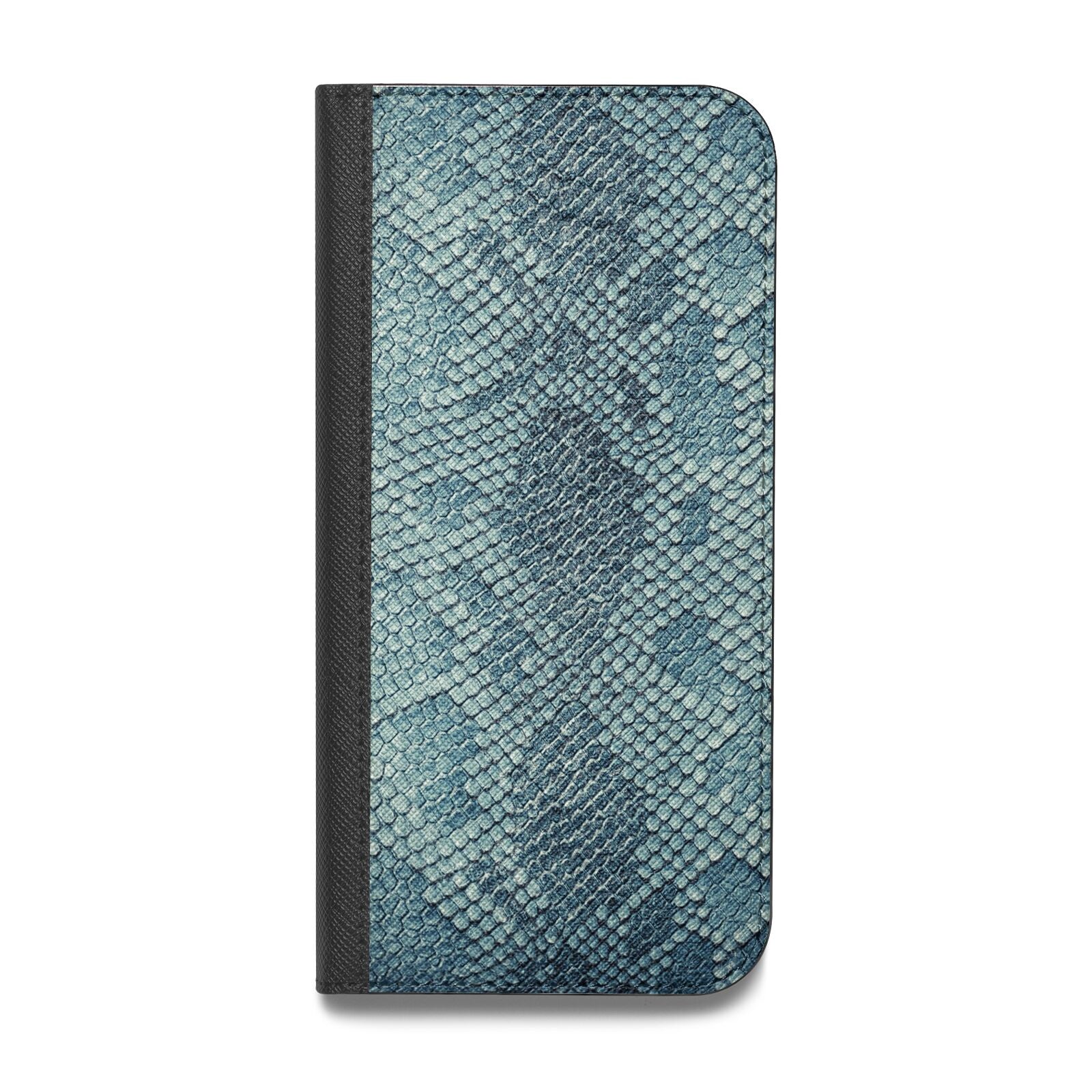Teal Snakeskin Vegan Leather Flip Samsung Case