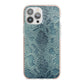Teal Snakeskin iPhone 13 Pro Max TPU Impact Case with Pink Edges