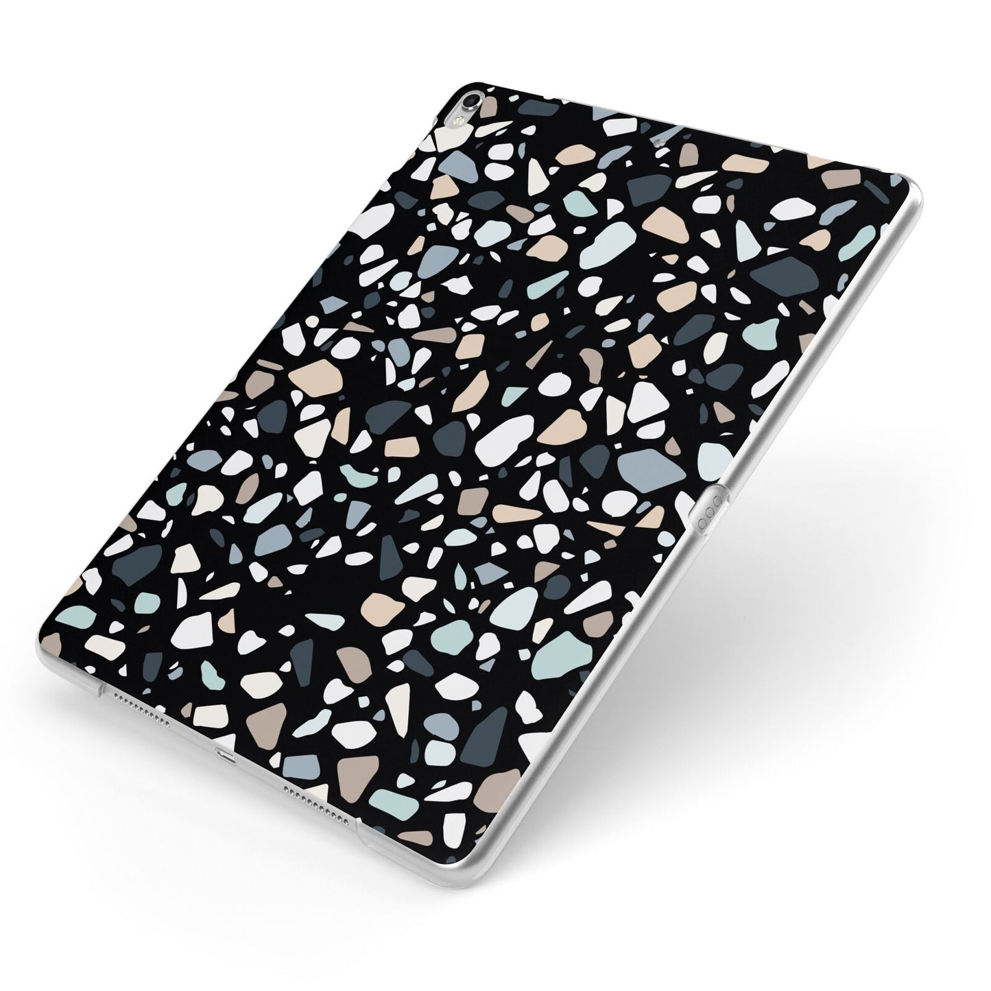 Terrazzo Apple iPad Case on Silver iPad Side View