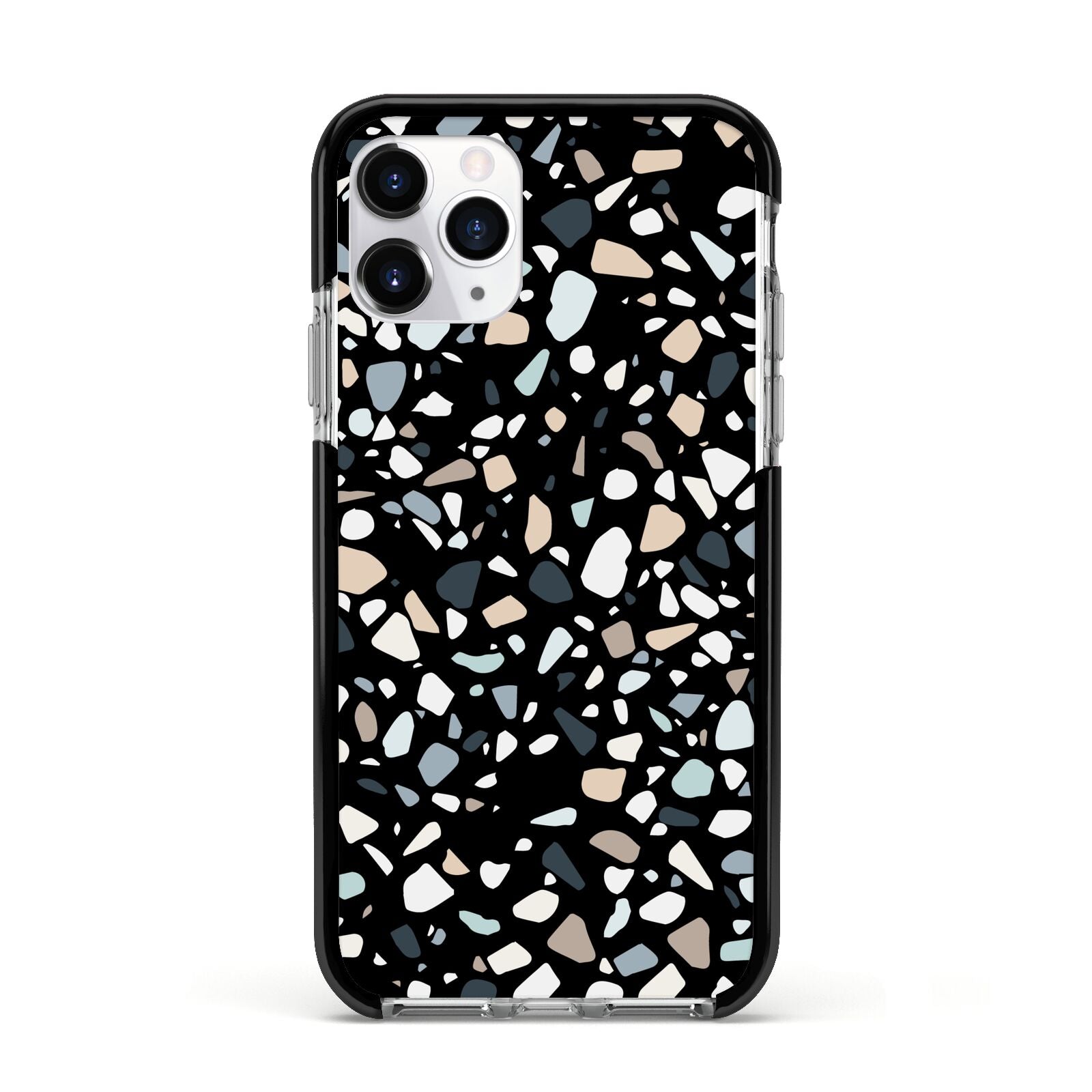 Terrazzo Apple iPhone 11 Pro in Silver with Black Impact Case