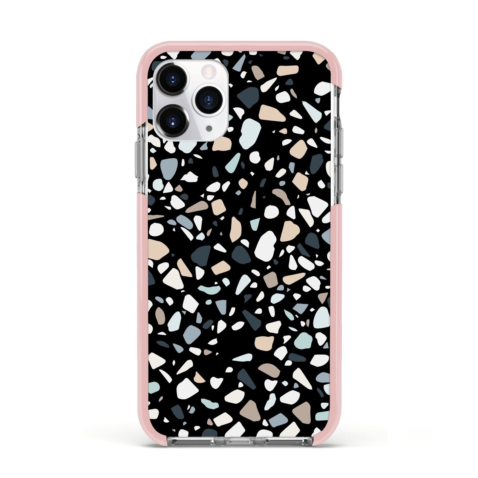 Terrazzo Apple iPhone 11 Pro in Silver with Pink Impact Case