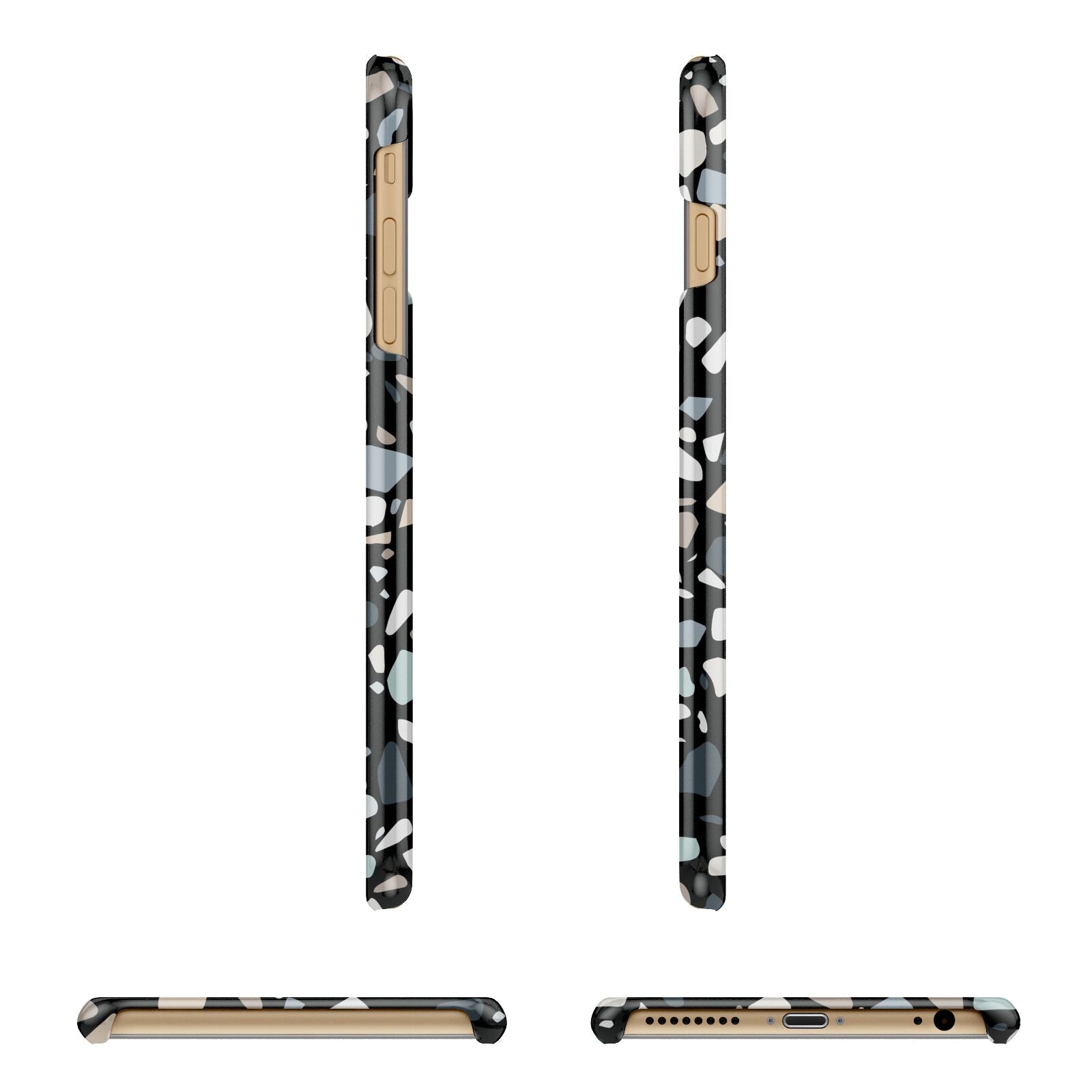 Terrazzo Apple iPhone 6 Plus 3D Wrap Snap Case Angled Images