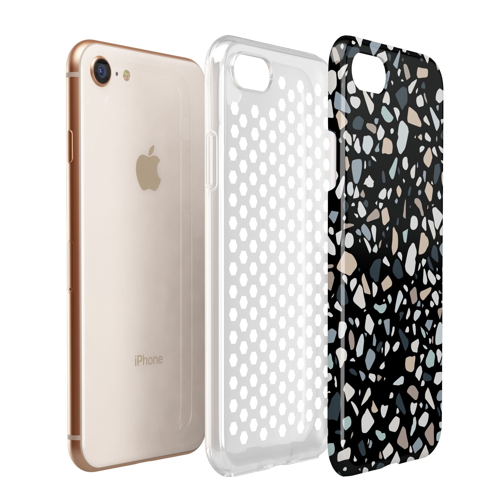 Terrazzo Apple iPhone 7 8 3D Tough Case Expanded View