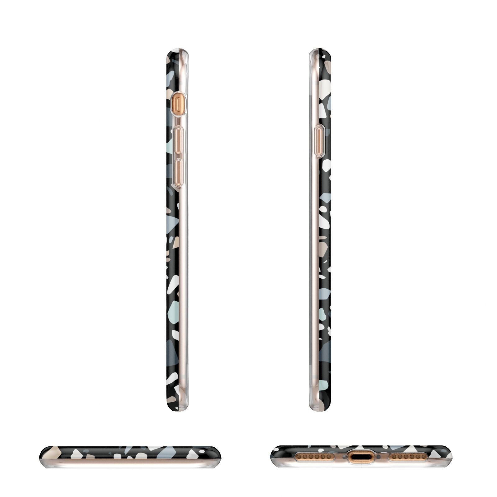 Terrazzo Apple iPhone 7 8 3D Wrap Tough Case Alternative Image Angles