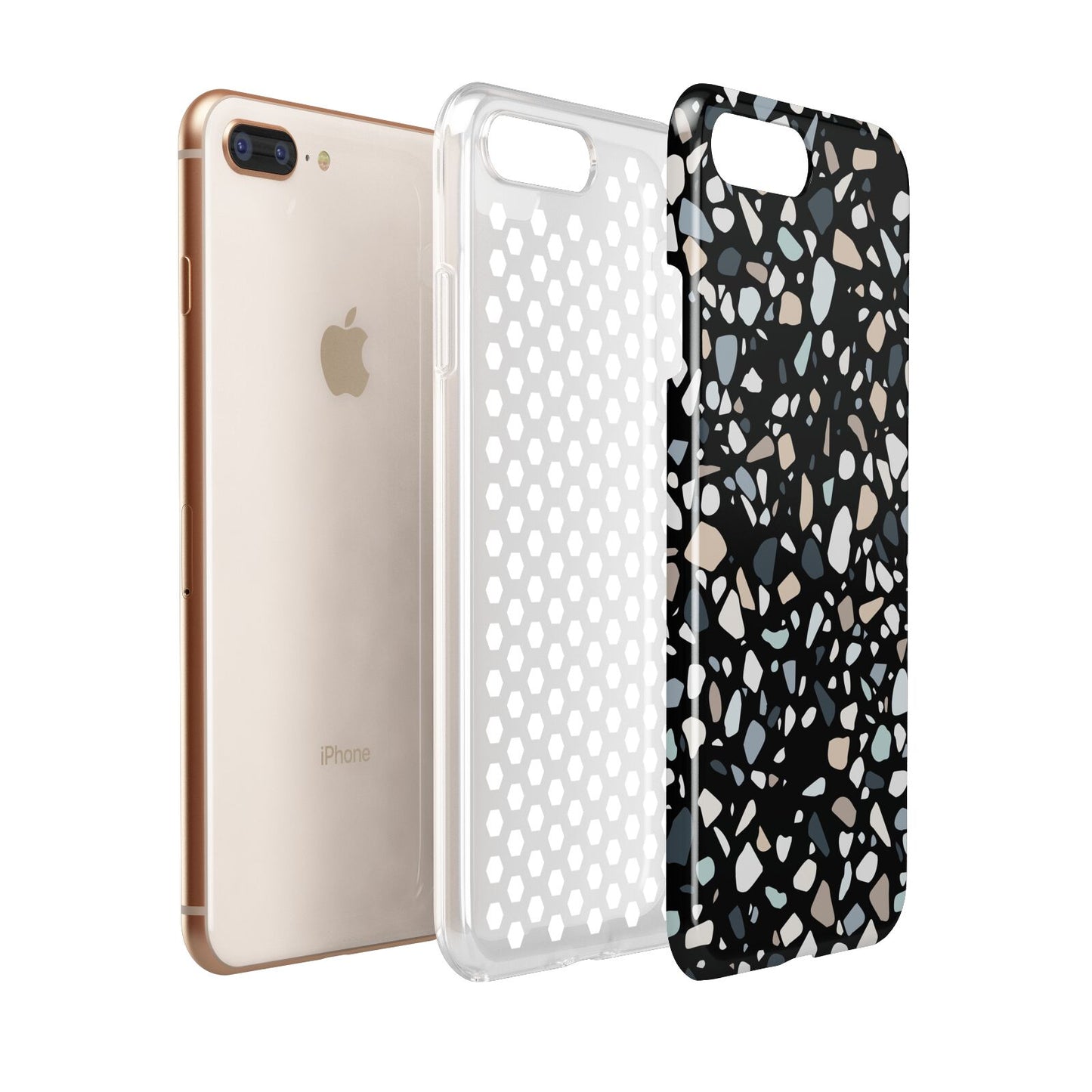 Terrazzo Apple iPhone 7 8 Plus 3D Tough Case Expanded View