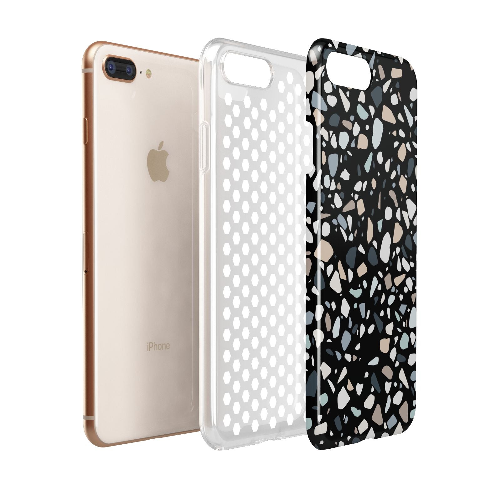 Terrazzo Apple iPhone 7 8 Plus 3D Tough Case Expanded View