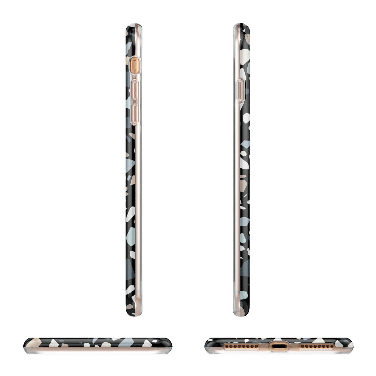Terrazzo Apple iPhone 7 8 Plus 3D Wrap Tough Case Alternative Image Angles