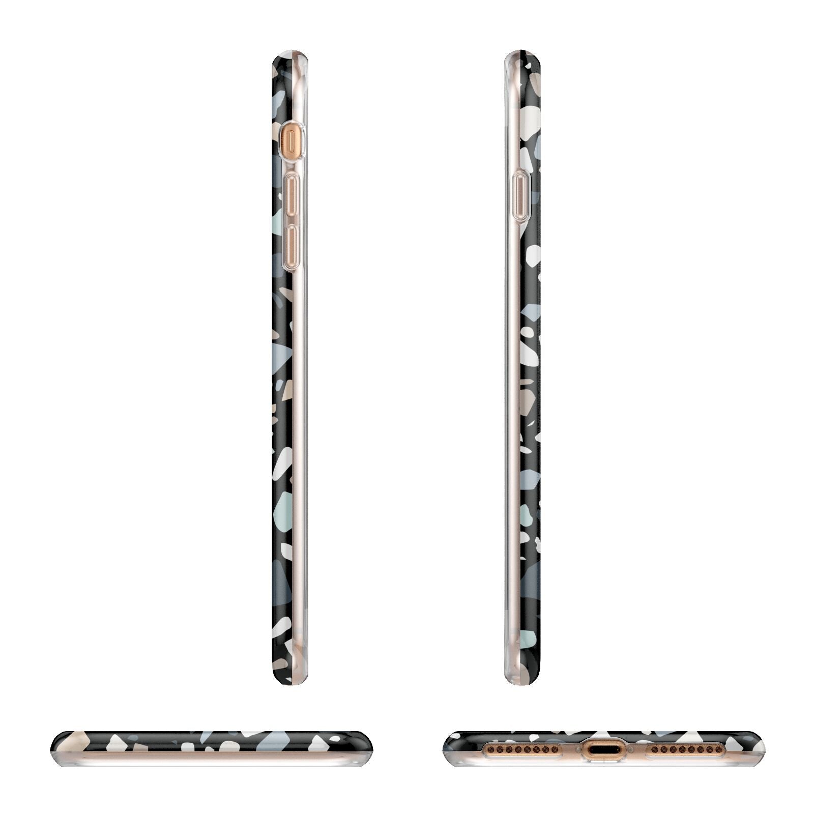 Terrazzo Apple iPhone 7 8 Plus 3D Wrap Tough Case Alternative Image Angles