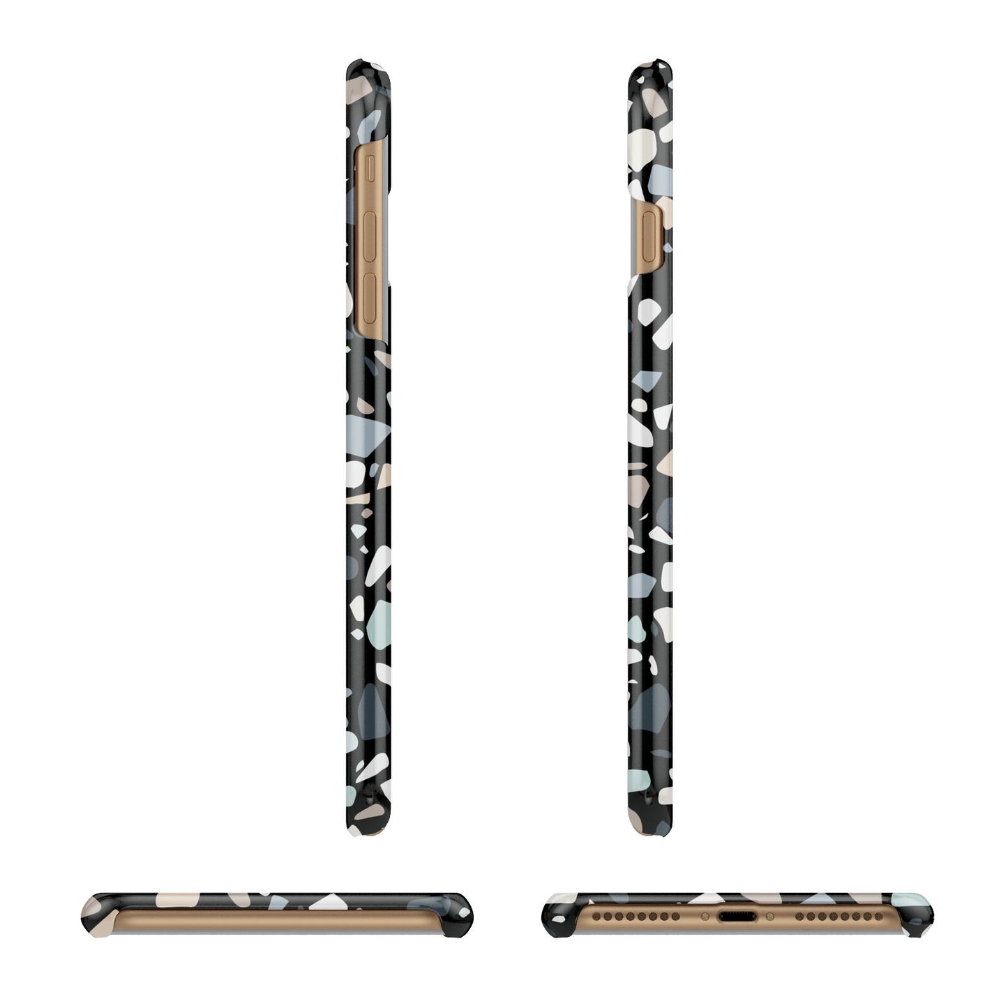 Terrazzo Apple iPhone 7 Plus 3D Wrap Snap Case Angled Images