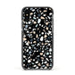 Terrazzo Apple iPhone Xs Impact Case Black Edge on Black Phone