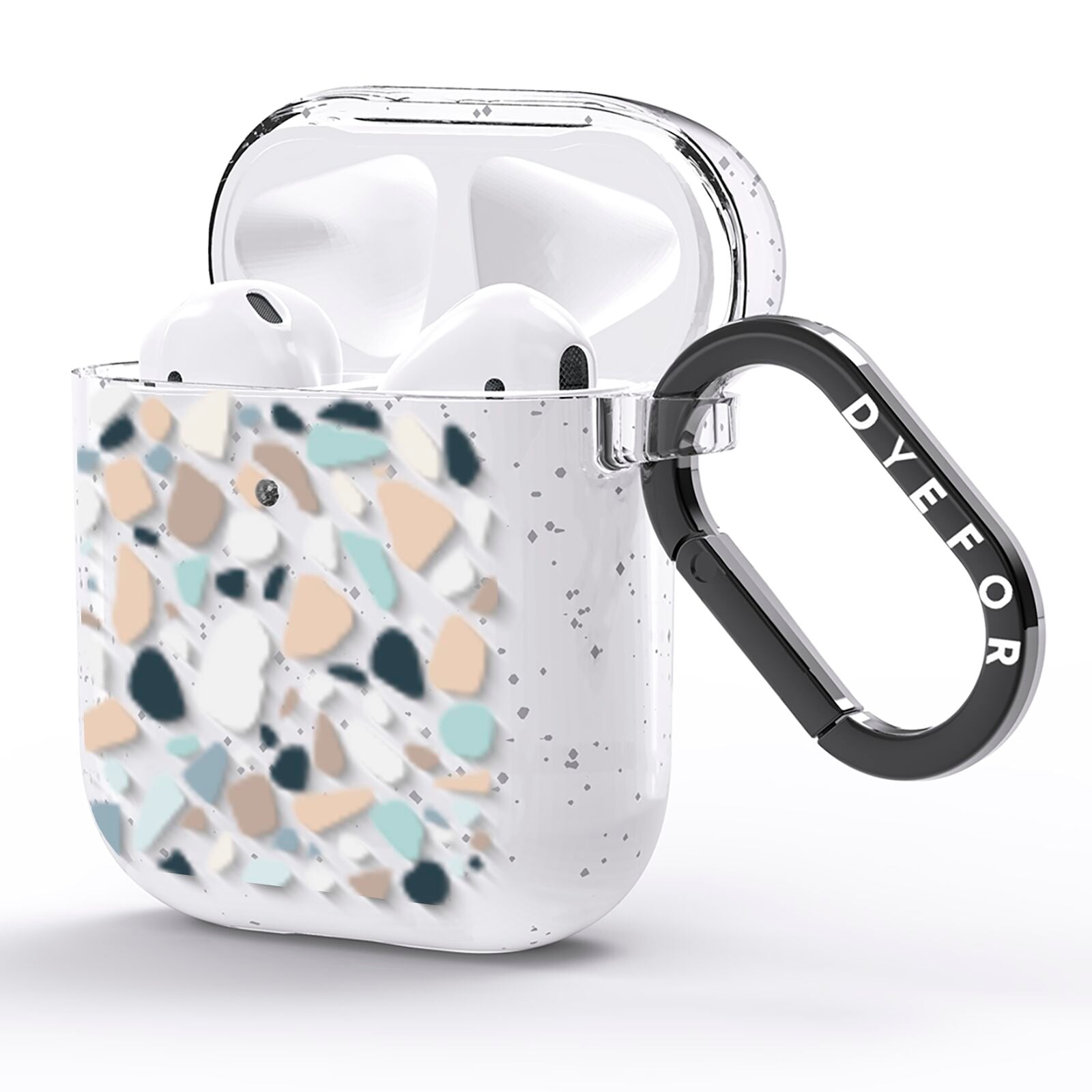 Terrazzo Pattern AirPods Glitter Case Side Image