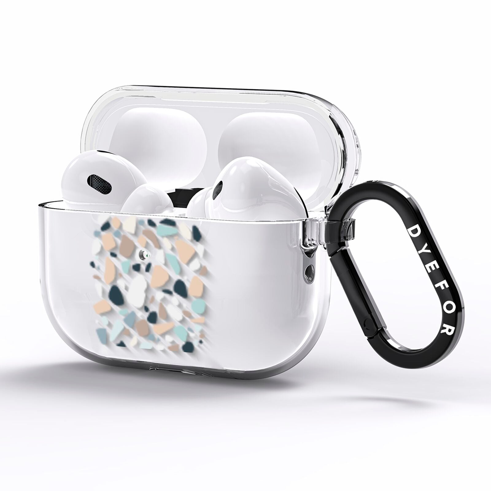 Terrazzo Pattern AirPods Pro Clear Case Side Image