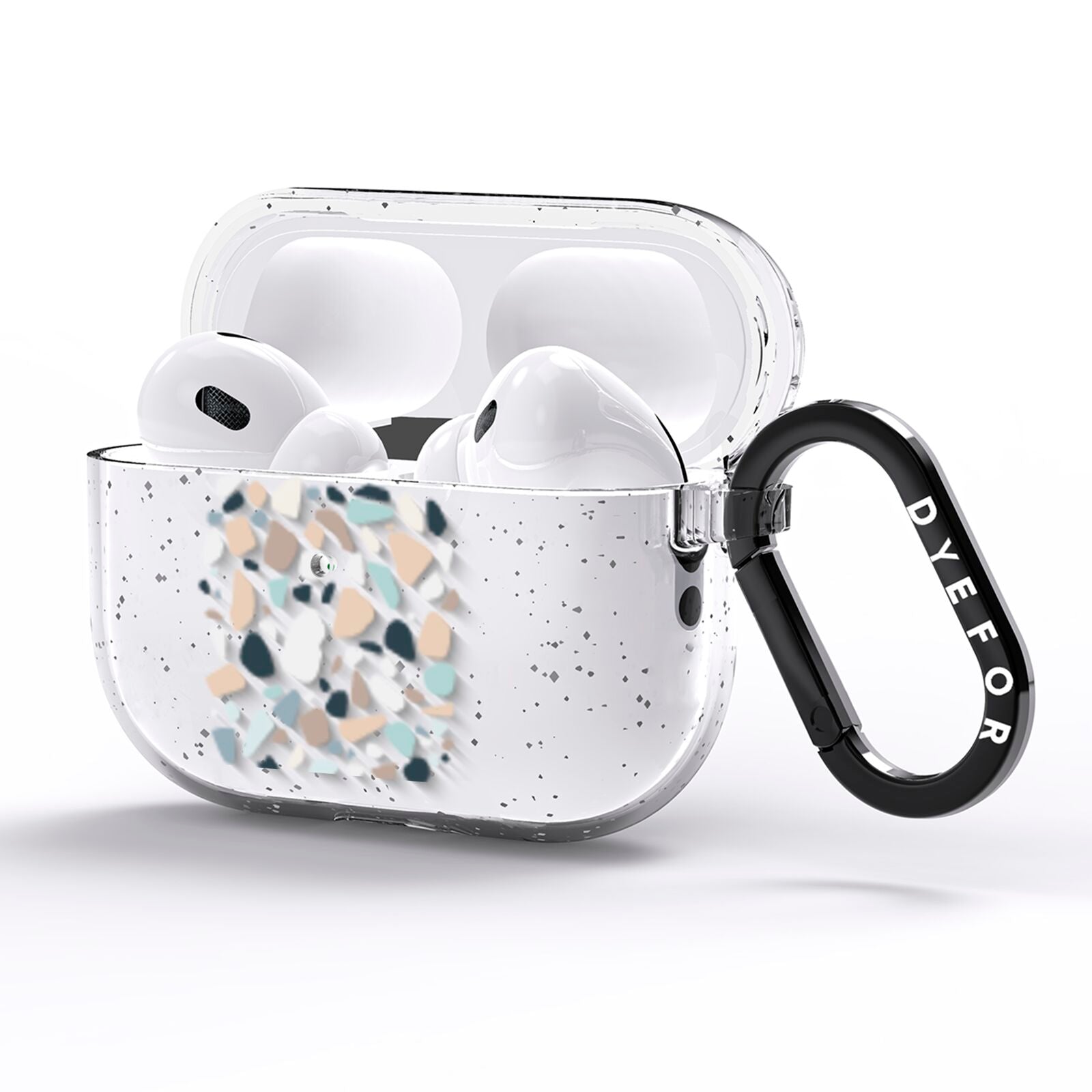 Terrazzo Pattern AirPods Pro Glitter Case Side Image