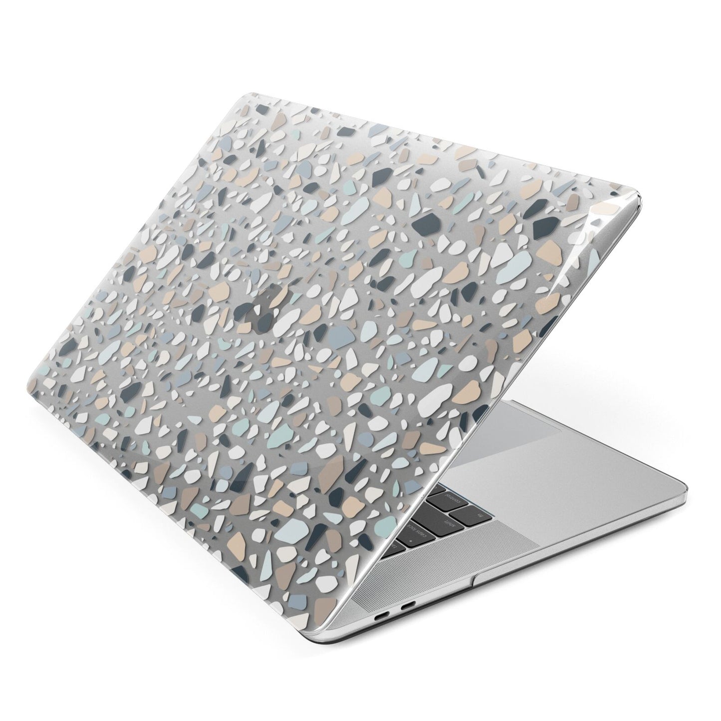 Clear Terrazzo Pattern Apple MacBook Case Side View