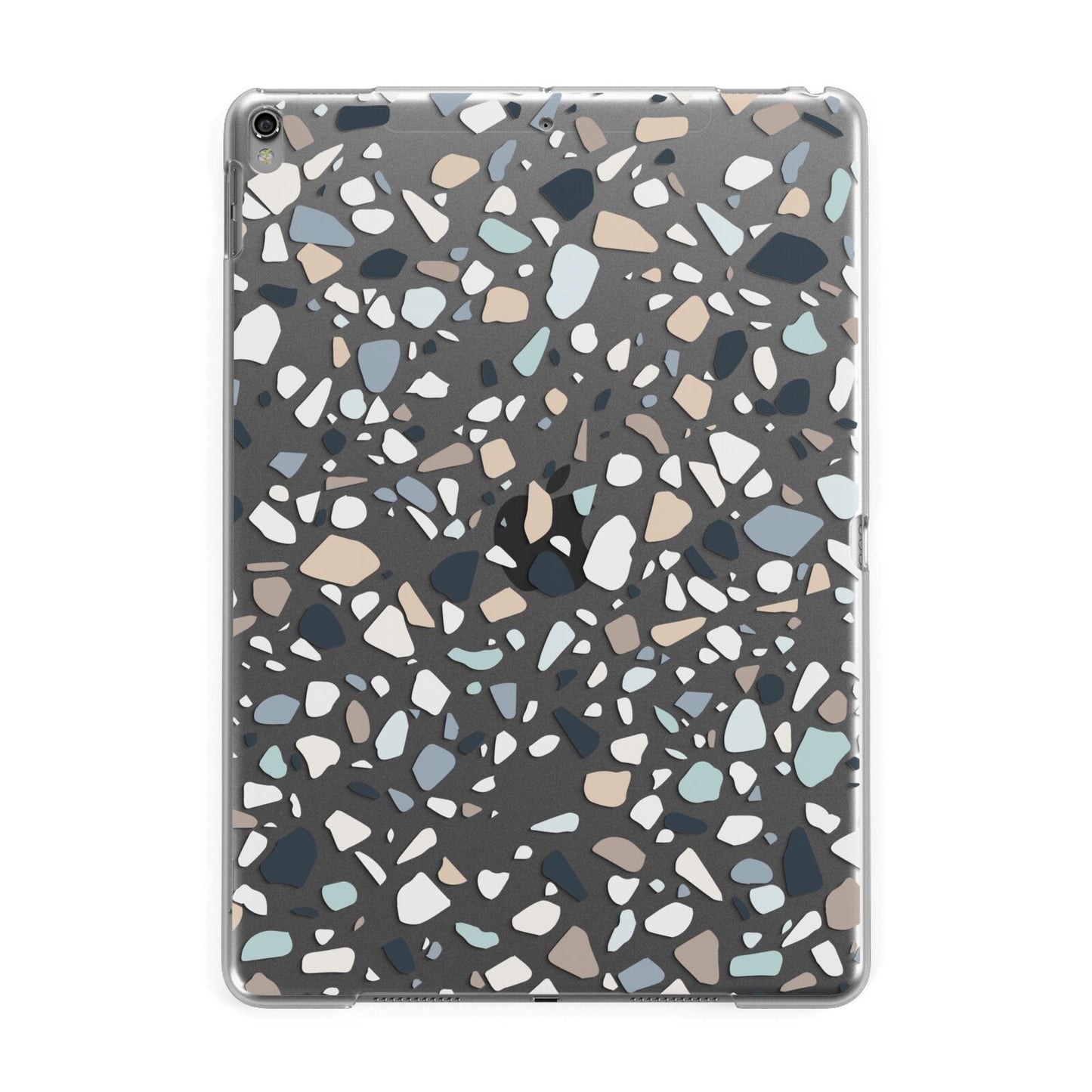 Terrazzo Pattern Apple iPad Grey Case