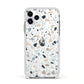 Terrazzo Pattern Apple iPhone 11 Pro in Silver with White Impact Case
