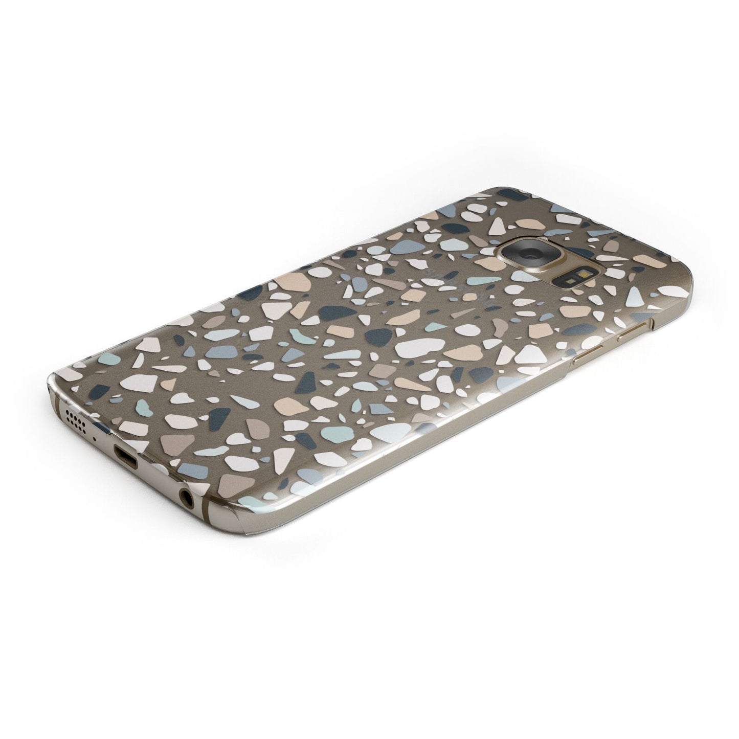 Terrazzo Pattern Protective Samsung Galaxy Case Angled Image