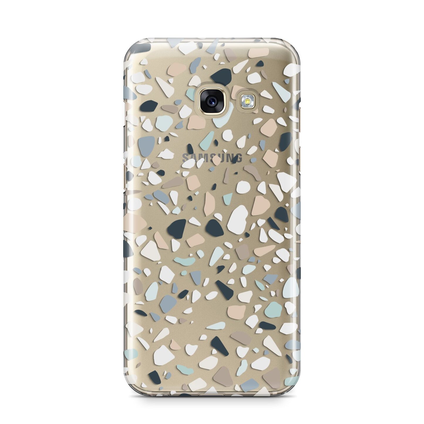 Terrazzo Pattern Samsung Galaxy A3 2017 Case on gold phone
