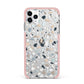 Terrazzo Pattern iPhone 11 Pro Max Impact Pink Edge Case