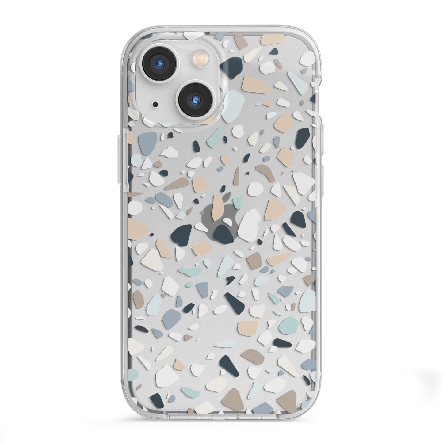 Terrazzo Pattern iPhone 13 Mini TPU Impact Case with White Edges