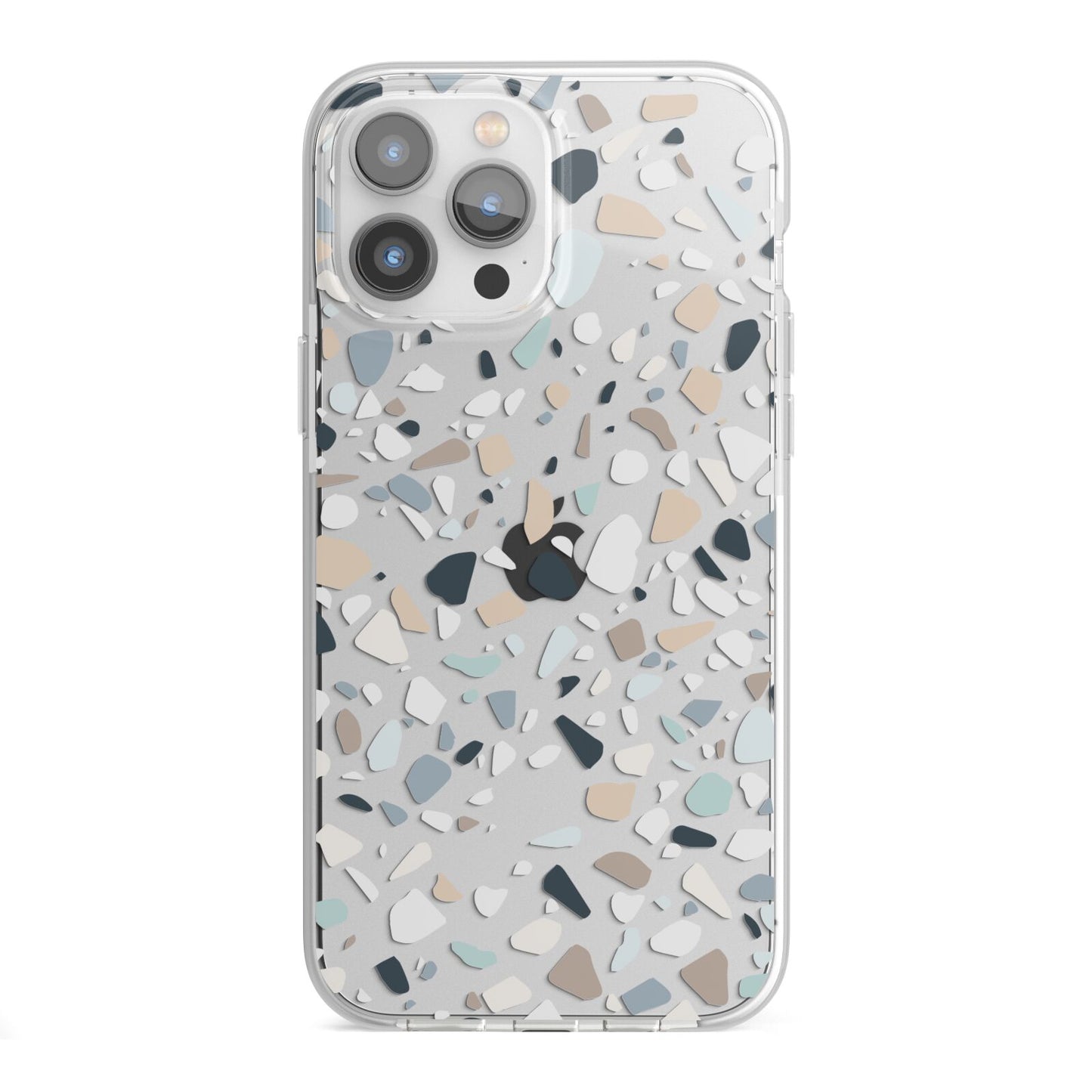Terrazzo Pattern iPhone 13 Pro Max TPU Impact Case with White Edges
