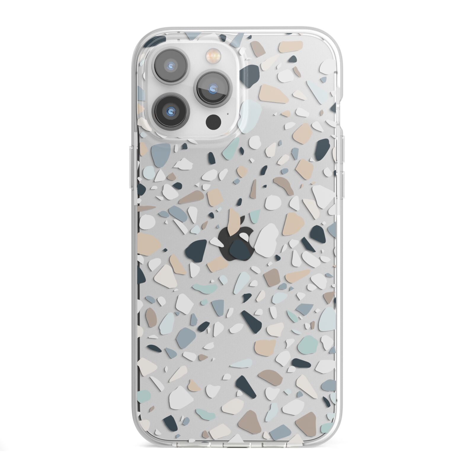 Terrazzo Pattern iPhone 13 Pro Max TPU Impact Case with White Edges