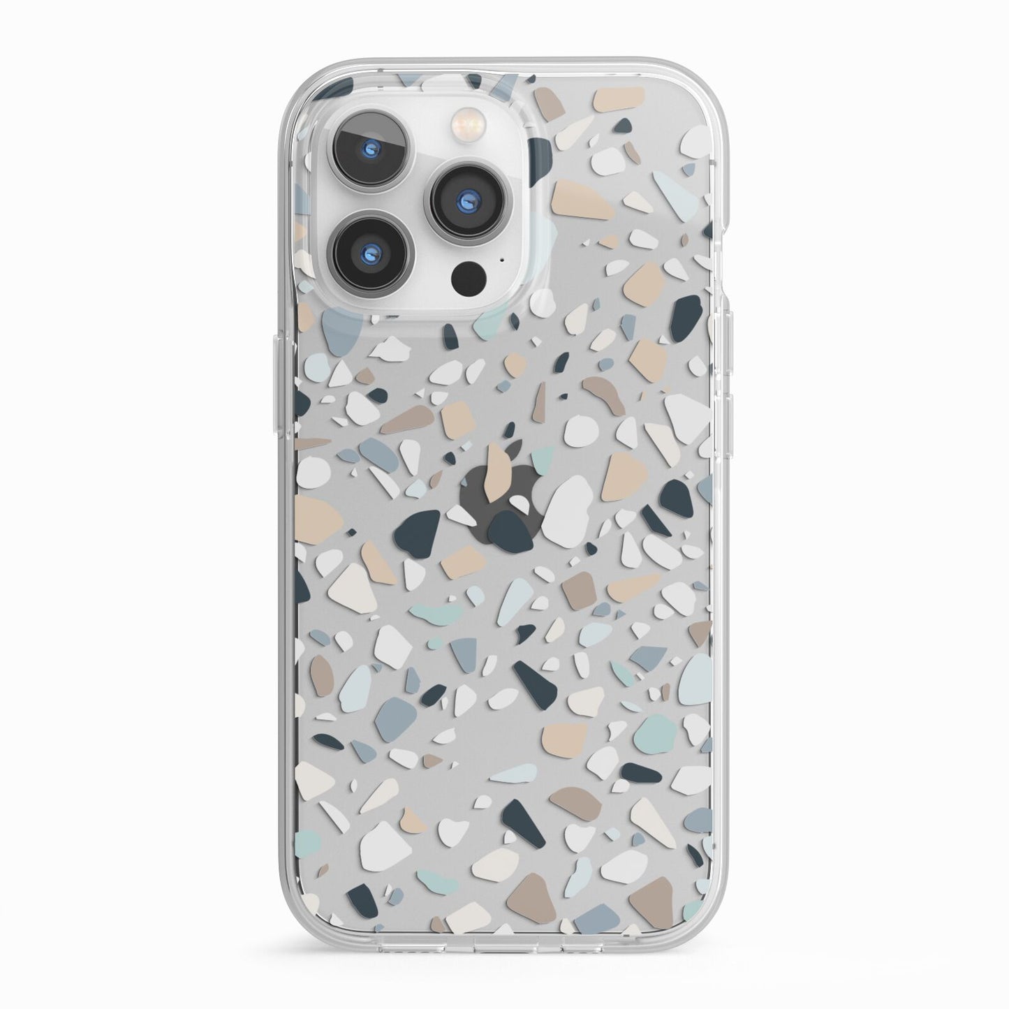 Terrazzo Pattern iPhone 13 Pro TPU Impact Case with White Edges