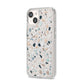 Terrazzo Pattern iPhone 14 Clear Tough Case Starlight Angled Image