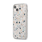 Terrazzo Pattern iPhone 14 Plus Clear Tough Case Starlight Angled Image