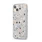 Terrazzo Pattern iPhone 14 Plus Glitter Tough Case Starlight Angled Image