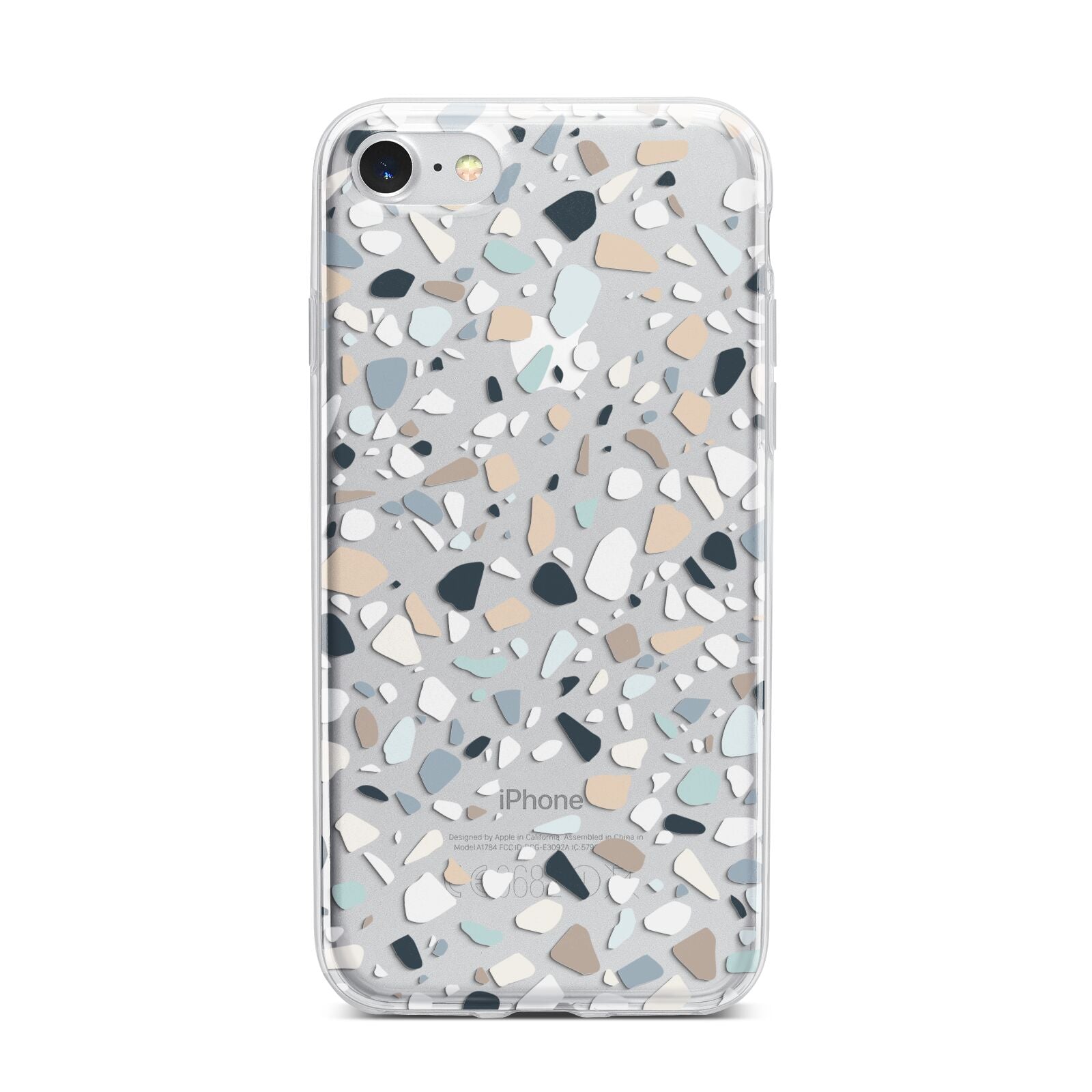Terrazzo Pattern iPhone 7 Bumper Case on Silver iPhone
