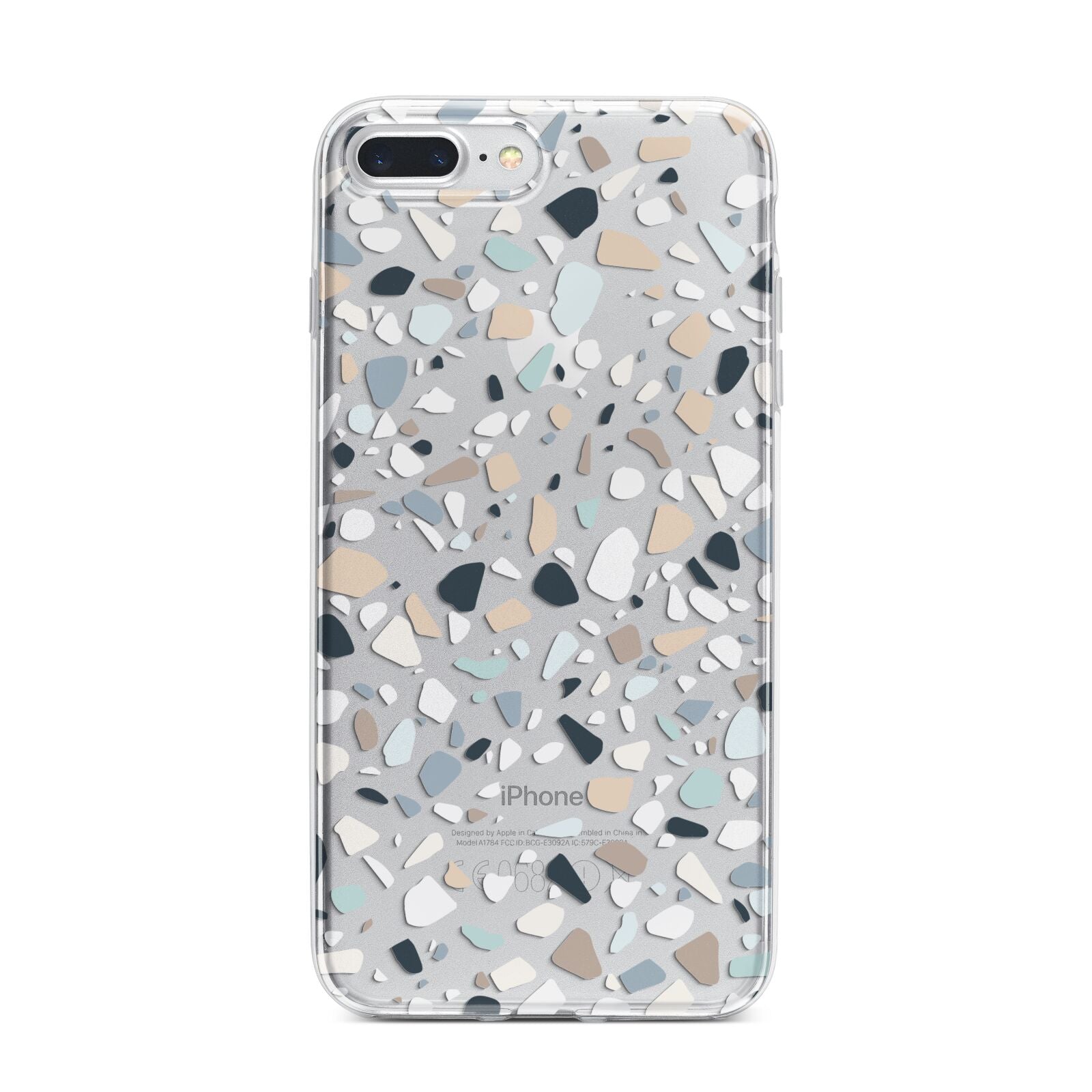 Terrazzo Pattern iPhone 7 Plus Bumper Case on Silver iPhone