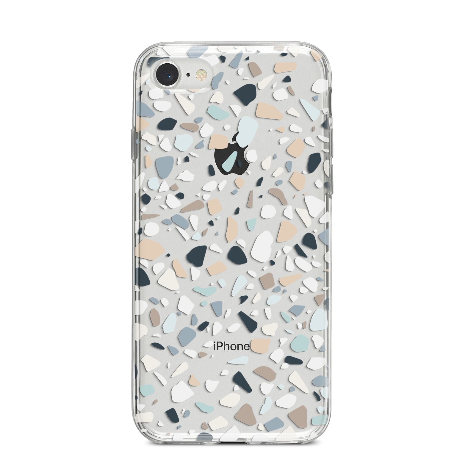 Terrazzo Pattern iPhone 8 Bumper Case on Silver iPhone