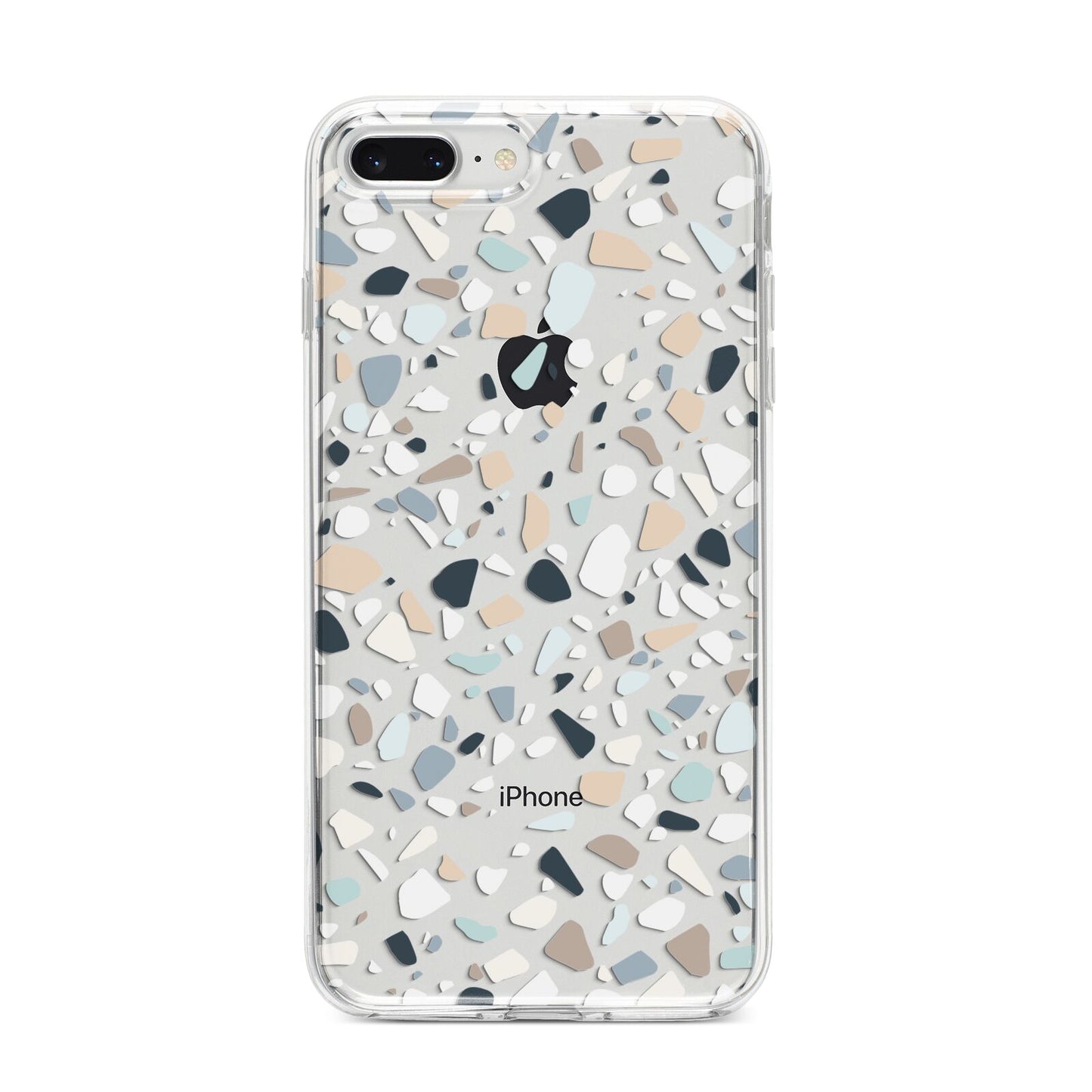 Terrazzo Pattern iPhone 8 Plus Bumper Case on Silver iPhone
