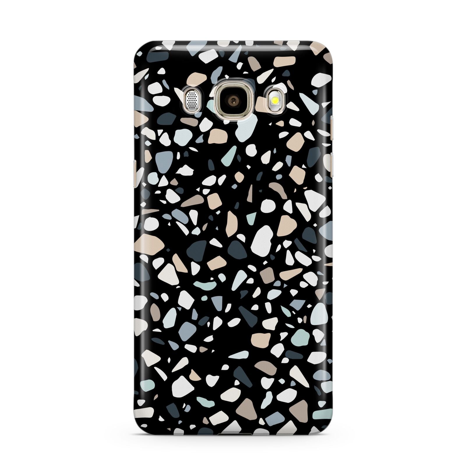 Terrazzo Samsung Galaxy J7 2016 Case on gold phone