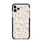 Terrazzo Stone Apple iPhone 11 Pro in Silver with Black Impact Case