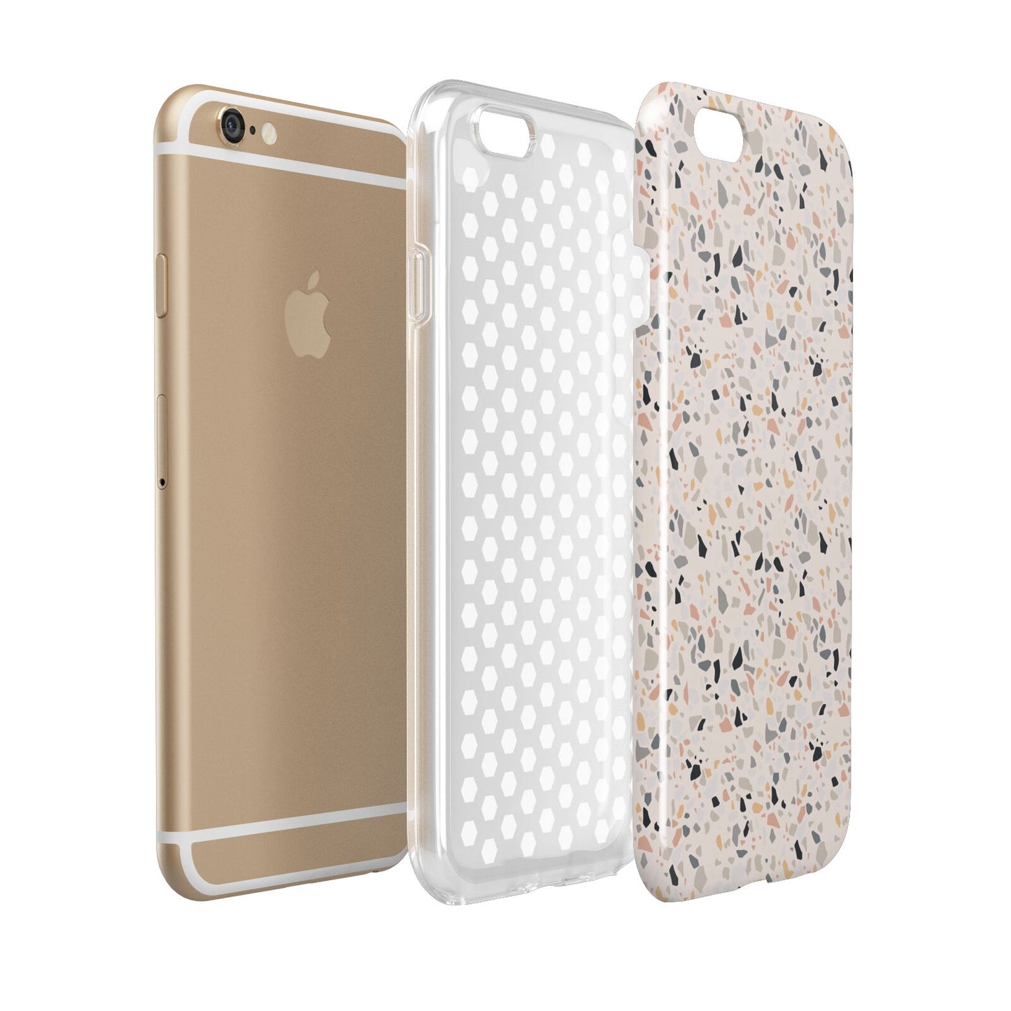 Terrazzo Stone Apple iPhone 6 3D Tough Case Expanded view
