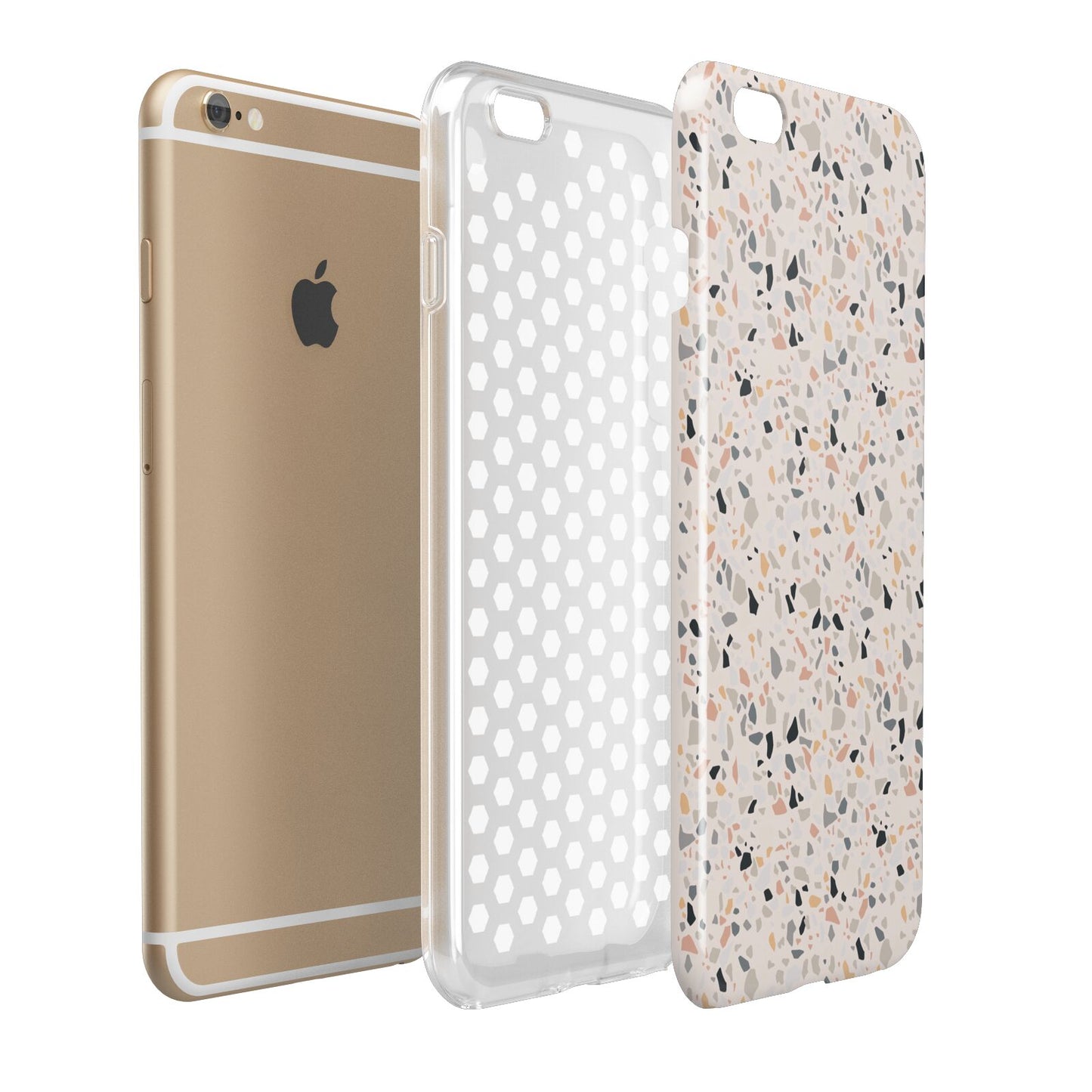 Terrazzo Stone Apple iPhone 6 Plus 3D Tough Case Expand Detail Image