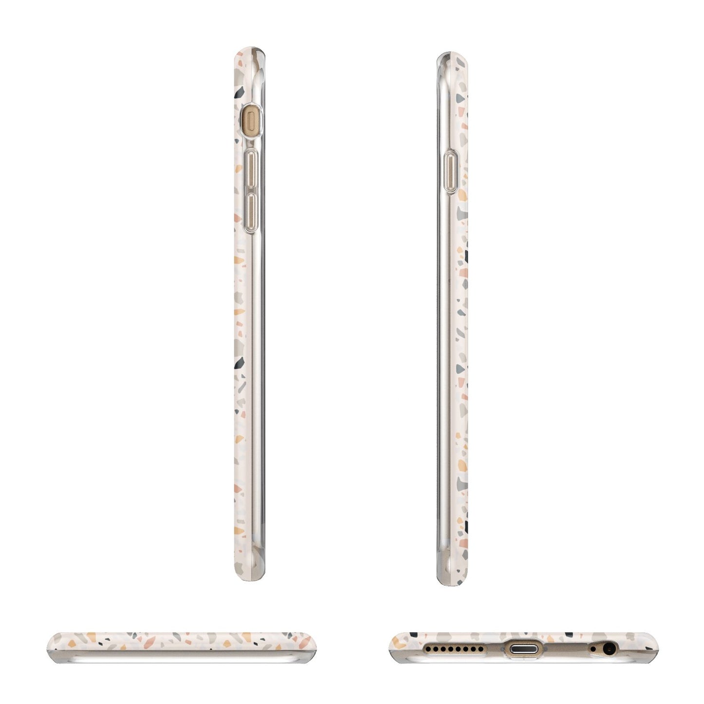Terrazzo Stone Apple iPhone 6 Plus 3D Wrap Tough Case Alternative Image Angles