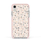 Terrazzo Stone Apple iPhone XR Impact Case Pink Edge on Silver Phone