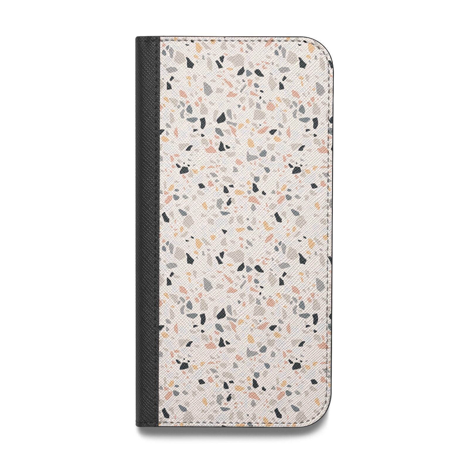 Terrazzo Stone Vegan Leather Flip iPhone Case