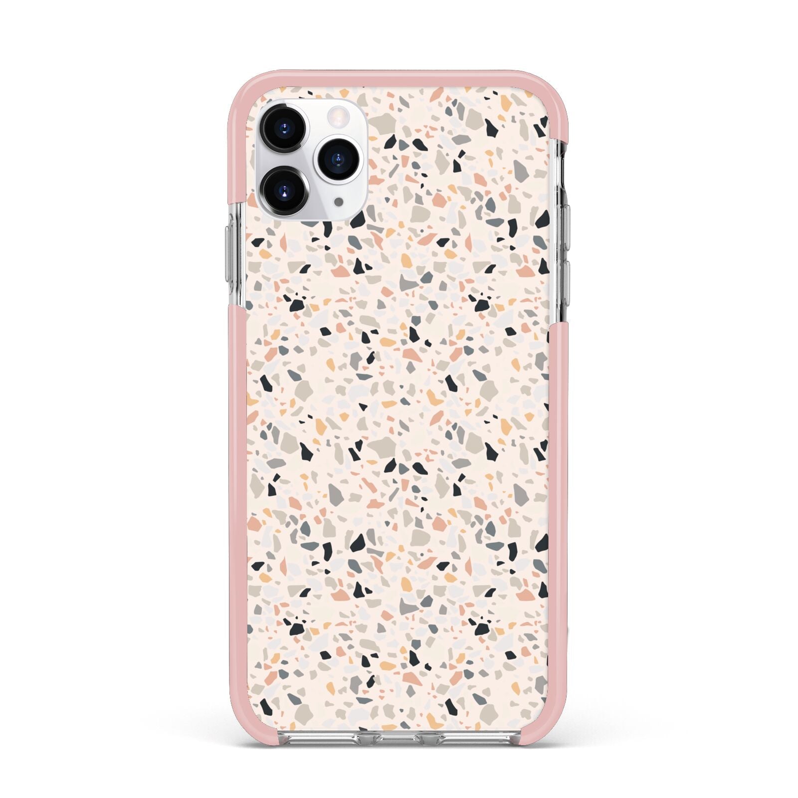 Terrazzo Stone iPhone 11 Pro Max Impact Pink Edge Case