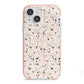 Terrazzo Stone iPhone 13 Mini TPU Impact Case with Pink Edges