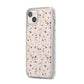 Terrazzo Stone iPhone 14 Plus Glitter Tough Case Starlight Angled Image