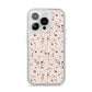 Terrazzo Stone iPhone 14 Pro Glitter Tough Case Silver