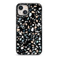 Terrazzo iPhone 13 Black Impact Case on Silver phone