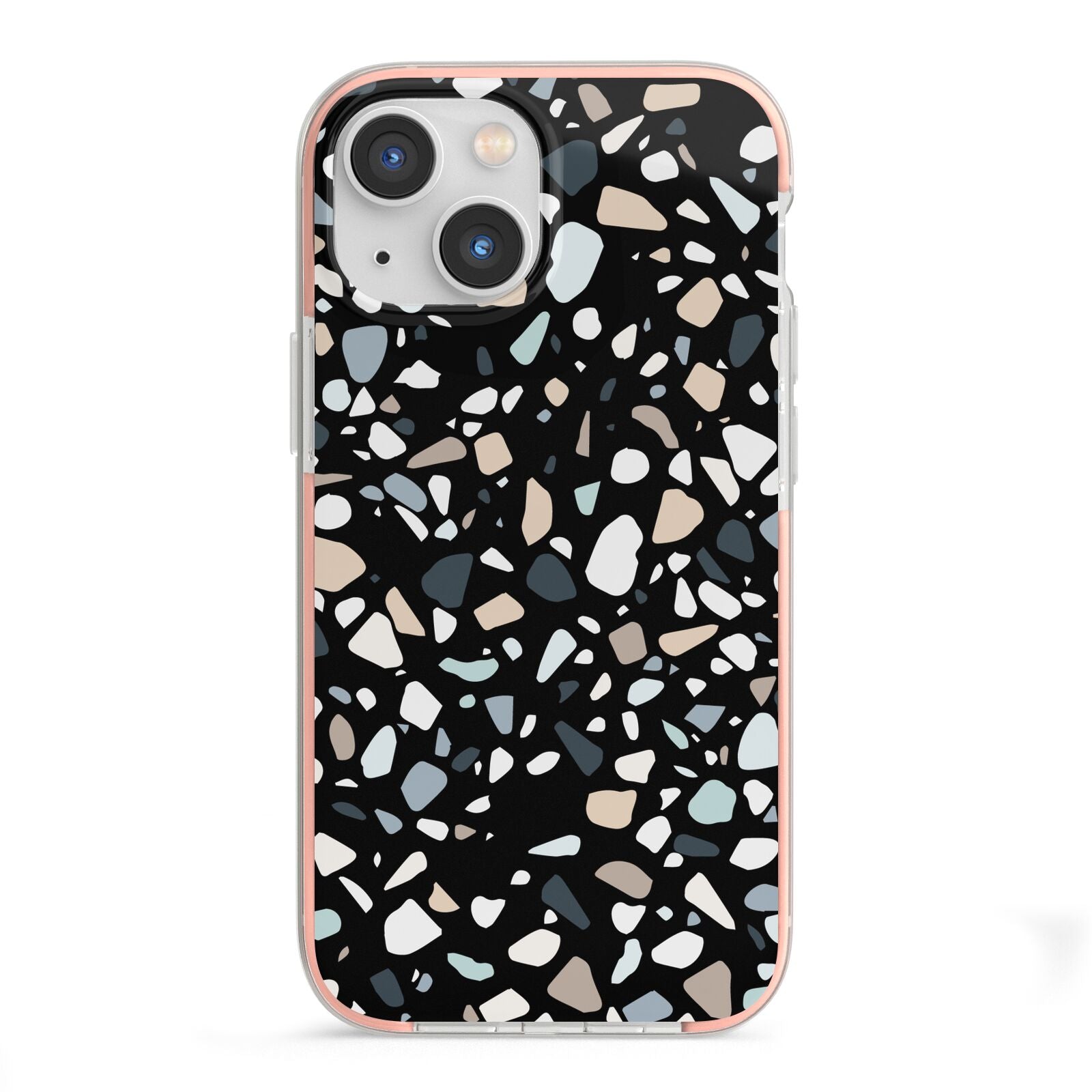 Terrazzo iPhone 13 Mini TPU Impact Case with Pink Edges