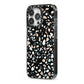 Terrazzo iPhone 13 Pro Black Impact Case Side Angle on Silver phone